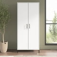 thumbnail image 1 of Bush Furniture Soho Tall Storage Cabinet with Doors in White, 1 of 8