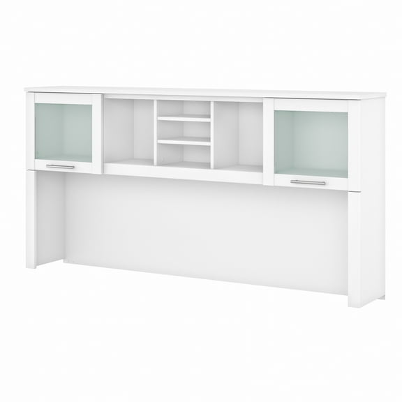 Bush Furniture Somerset 2-Door 72” Hutch with Storage, White