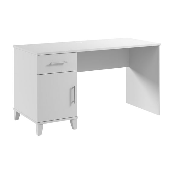 Bush Furniture Somerset 54W Office Desk with Drawers in White