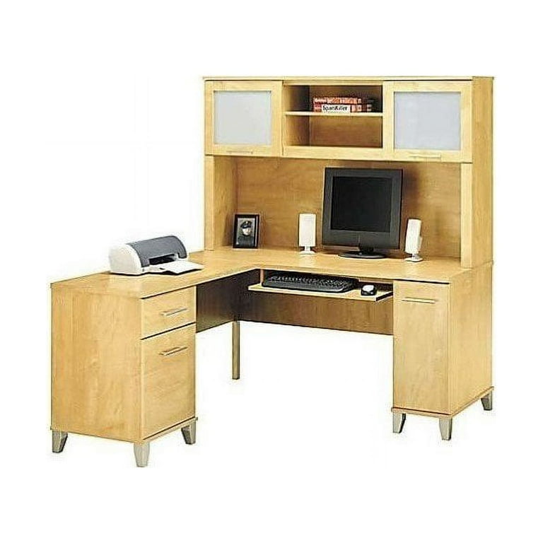 Bush furniture somerset 60w 2024 l shaped desk with hutch