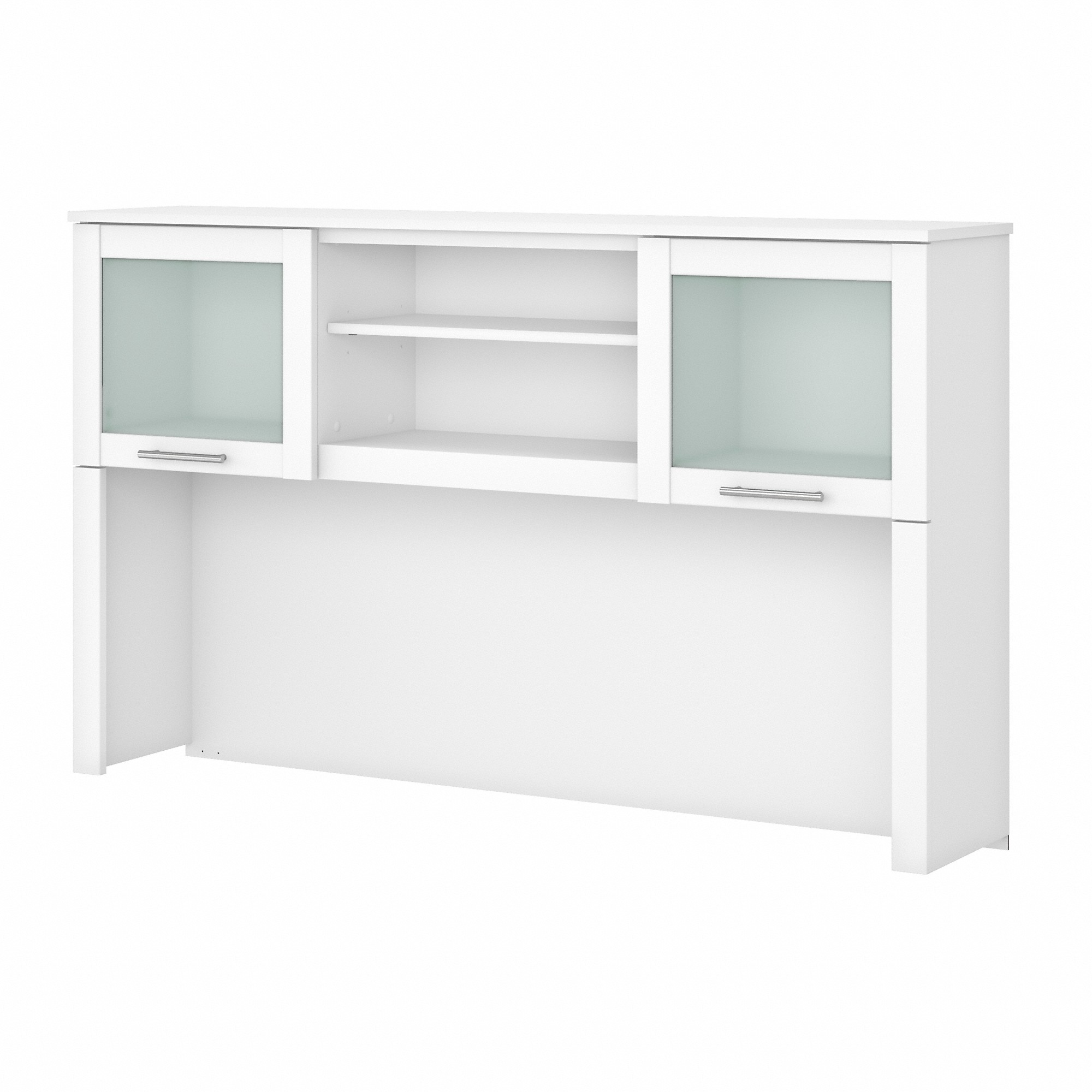 Bush Furniture Somerset 60 in 2-Door Hutch with Open Storage in White - fits on Somerset 60 in L Desk (Sold Separately) - image 1 of 8