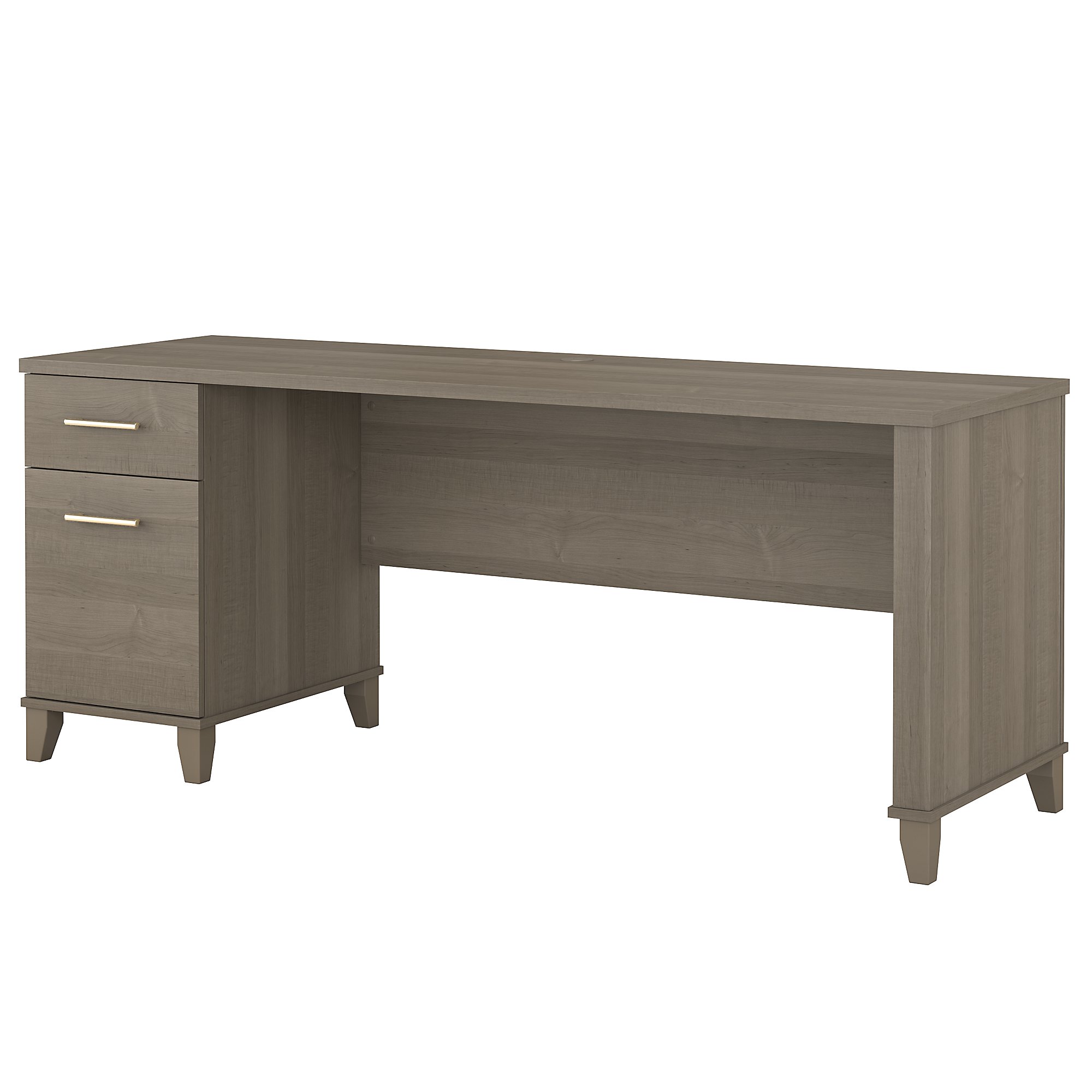 Bush Furniture Somerset 72" Single Pedestal Desk, Ash Gray - image 1 of 8