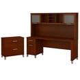 thumbnail image 1 of Bush Furniture Somerset 72W Office Desk with Hutch and Lateral File Cabinet, Hansen Cherry, 1 of 8