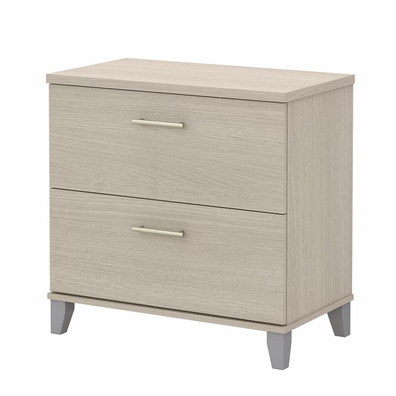 Bush Furniture Somerset Lateral File Cabinet, 2 Drawer, Sand Oak