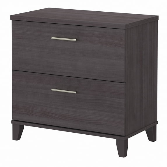 Bush Furniture Somerset Lateral File Cabinet, 2 Drawer, Storm Gray