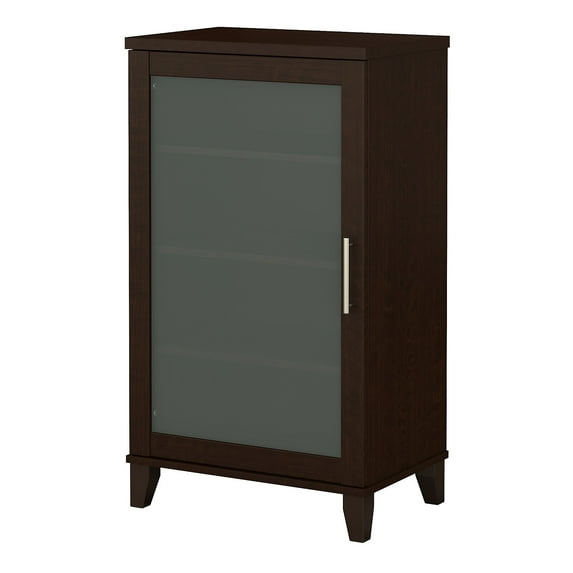 Bush Furniture Somerset Media Accent Cabinet with Door, Mocha Cherry