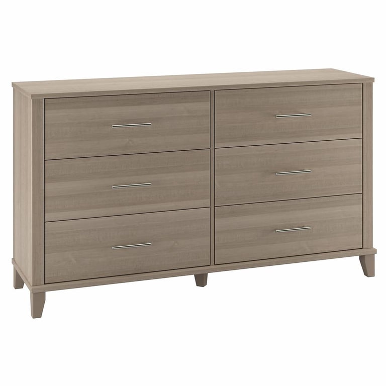 Bush Furniture Somerset 6-Drawer Bedroom Dresser, Ash Gray with Safety  Features - Walmart.com