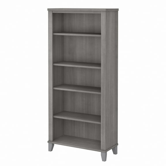 Bush Furniture Somerset Tall 5 Shelf Bookcase, Platinum Gray