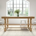 thumbnail image 1 of Bush Furniture Sterling 67W Squire Trestle Dining Table in Natural Honey Brown, 1 of 10