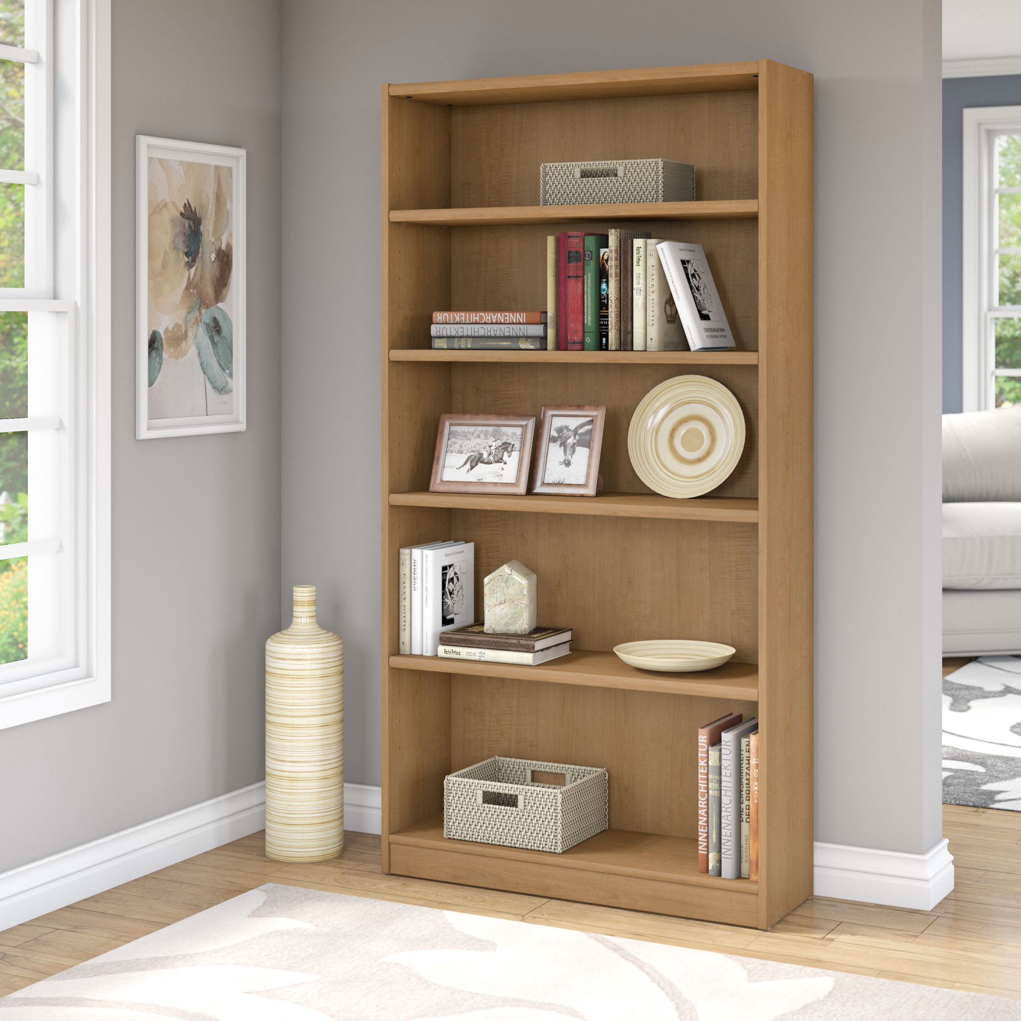Bush Furniture Universal 5 - Shelf Standard Bookcase, Multiple