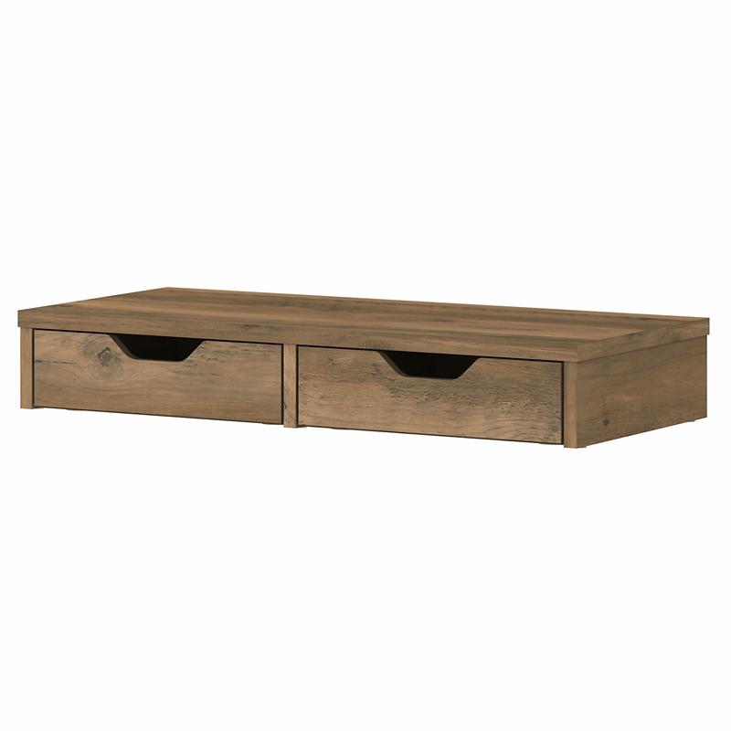 Bush Furniture Universal Desktop Organizer with Drawers in Reclaimed
