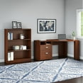 Bush Furniture Wheaton Reversible Corner Desk with Bookcase in Hansen