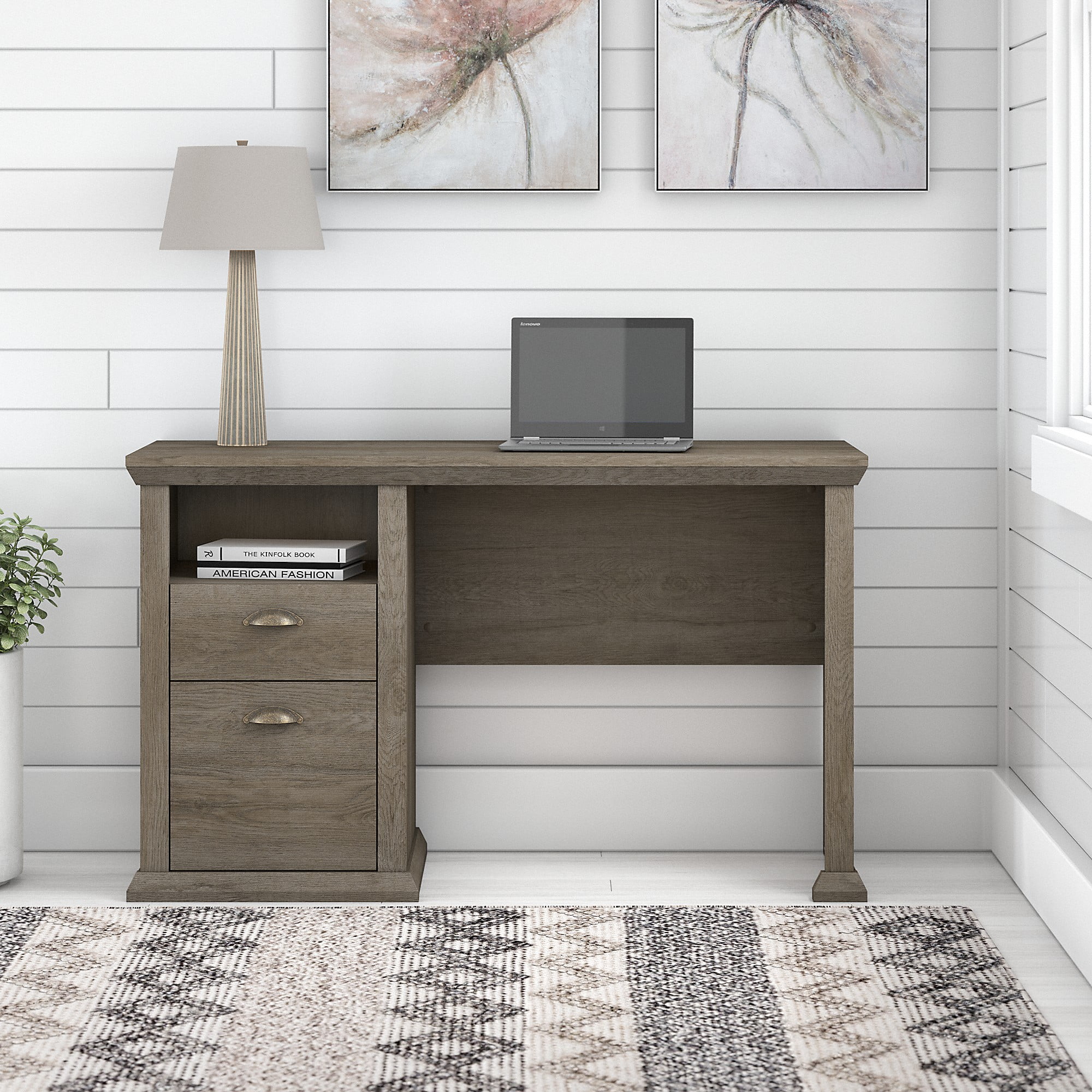 Bush Furniture Yorktown 50W Home Office Desk with Storage