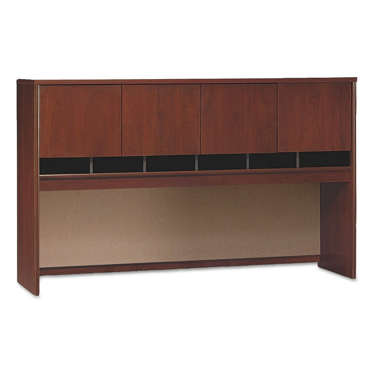 Series C Collection 4 Door 72w Hutch, Box 2 Of 2, 71.13w X 15.38d X 43.13h, Hansen Cherry/graphite Gray Series C Collection 4 Door 72w Hutch, Box 2 Of 2, 71.13w X 15.38d X 43.13h, Hansen Cherry/graphite Gray