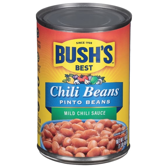 Bush MILD PINTO CHILI BEANS 16 oz, Pack of 1