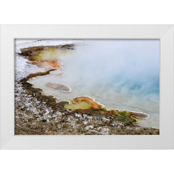 Bush, Marie 14x11 White Modern Wood Framed Museum Art Print Titled - USA, Wyoming, Yellowstone NP Silex Spring pool