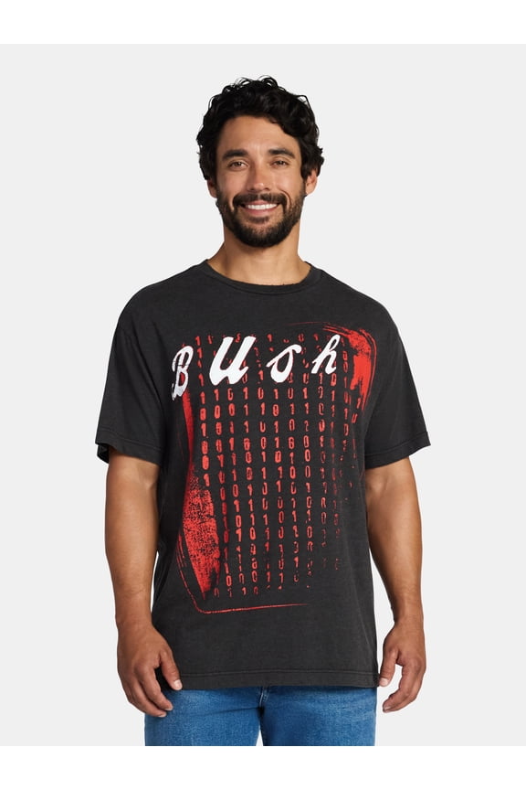 Bush Men's and Big Men's Boxy Fit Graphic Tee, Sizes XS-3XL