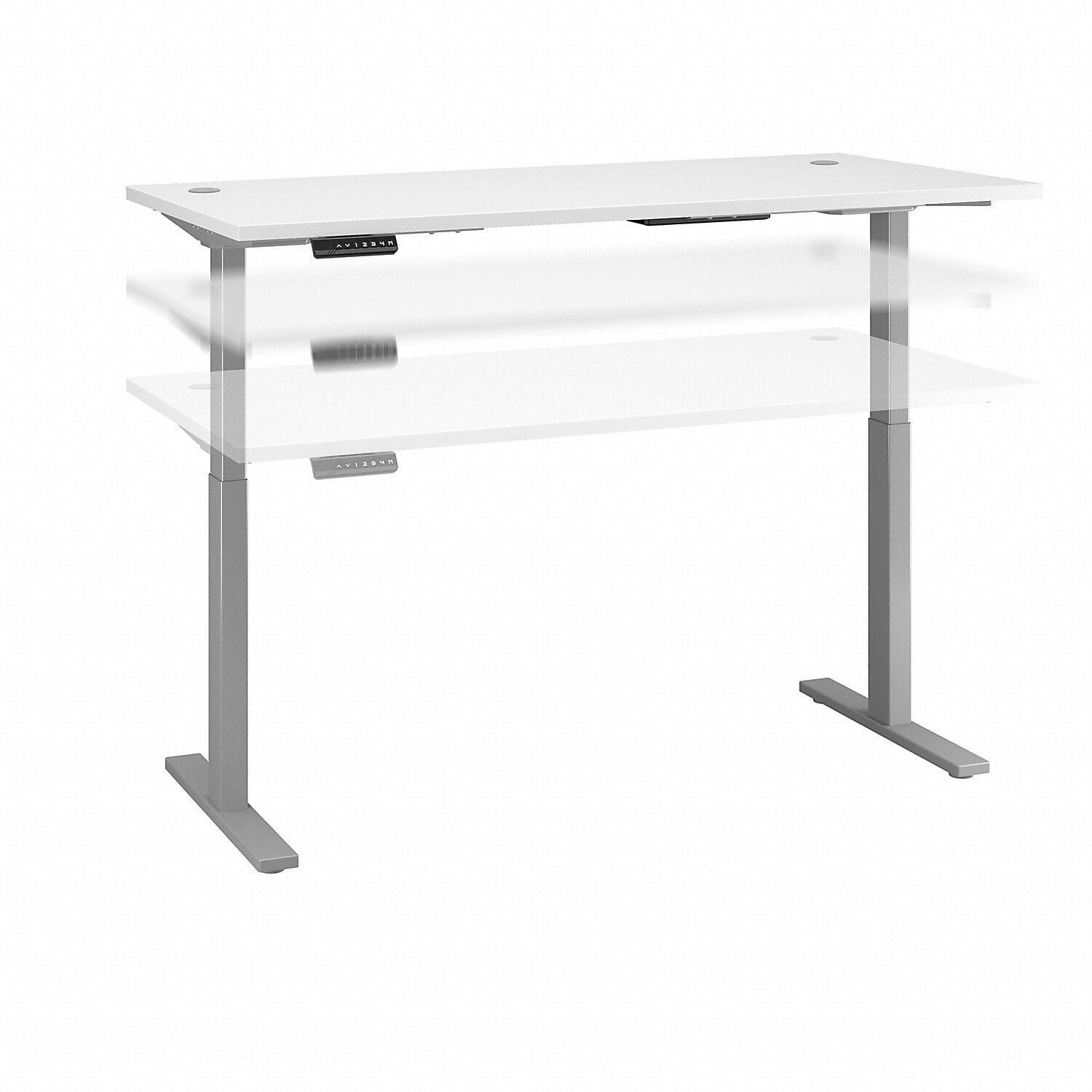 Elevate 72W White Thermally Fused Laminate Electric Standing Desk