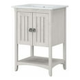 thumbnail image 1 of Bush Salinas 24"W Engineered Wood Bathroom Vanity Cabinet in Linen White Oak, 1 of 7