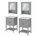 thumbnail image 1 of Bush Salinas Engineered Wood Double Vanity Set with Sinks in Gray, 1 of 7