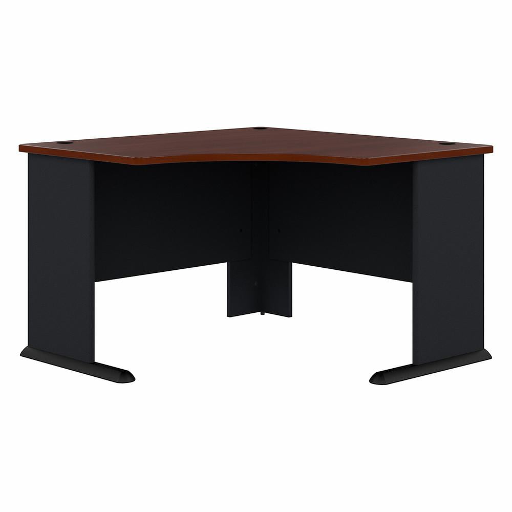 Hansen Cherry and Galaxy Corner Desk with Filing Cabinet