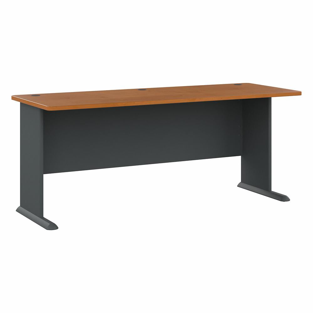 Natural Cherry and Slate Executive Desk with Filing Cabinet