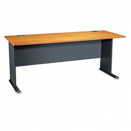 Bush Series A Workstation Desk- Natural Cherry/Slate Gray - 72w x 26-7/8d x 29-7/8h