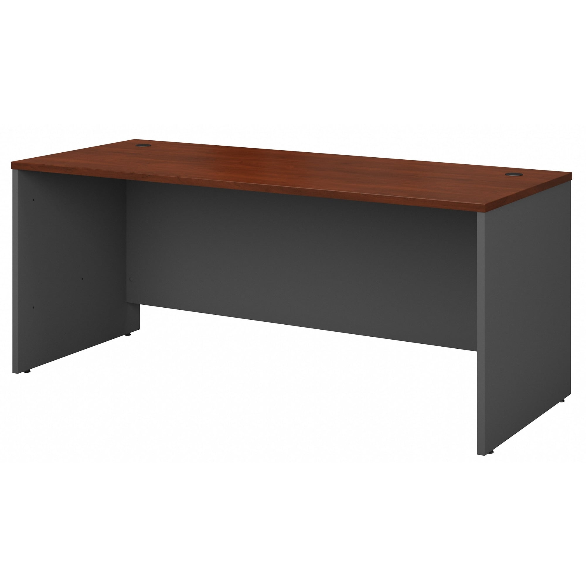 Hansen Cherry Graphite Gray Office Desk with Drawer