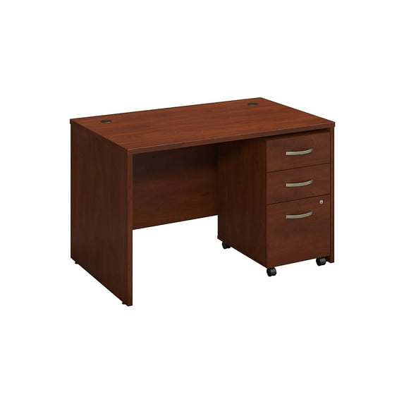 Bush Series C Elite Hansen Cherry 48W x 30D Desk Shell with 3 Drawer File SRE232HCSU