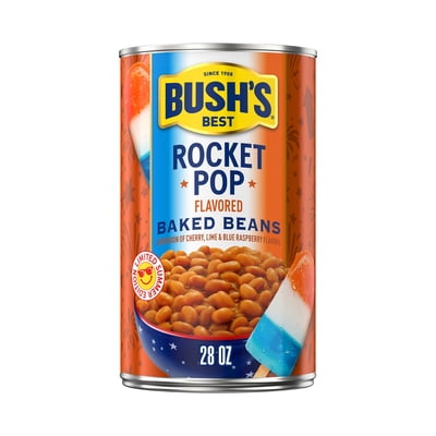 Bush's Rocket Pop Flavored Baked Beans, Limited Summer Edition Canned Beans, 28 oz Can