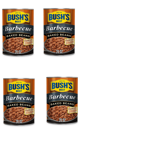 Bush's Best Barbecue Baked Beans, 28 oz pack of 4