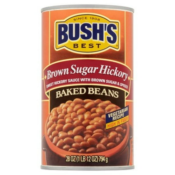 Bush's Best Brown Sugar Hickory Baked Beans 28 oz (Pack of 17)