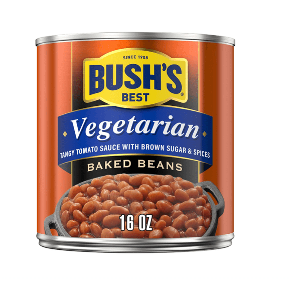 Bush's Best Canned Vegetarian Baked Beans, Source Of Plant Based Protein And Fiber, Low Fat, Gluten Free, 16 oz