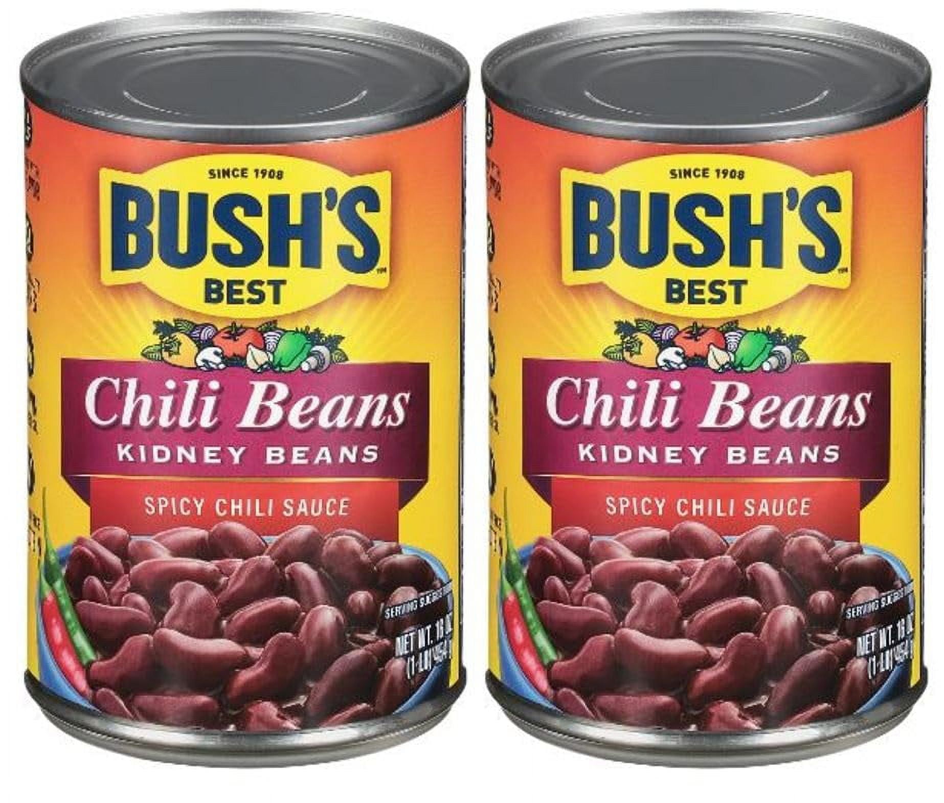 Bush's Best Chili Beans, Kidney Beans, Spicy Chili Sauce, 16.0 OZ, Pack
