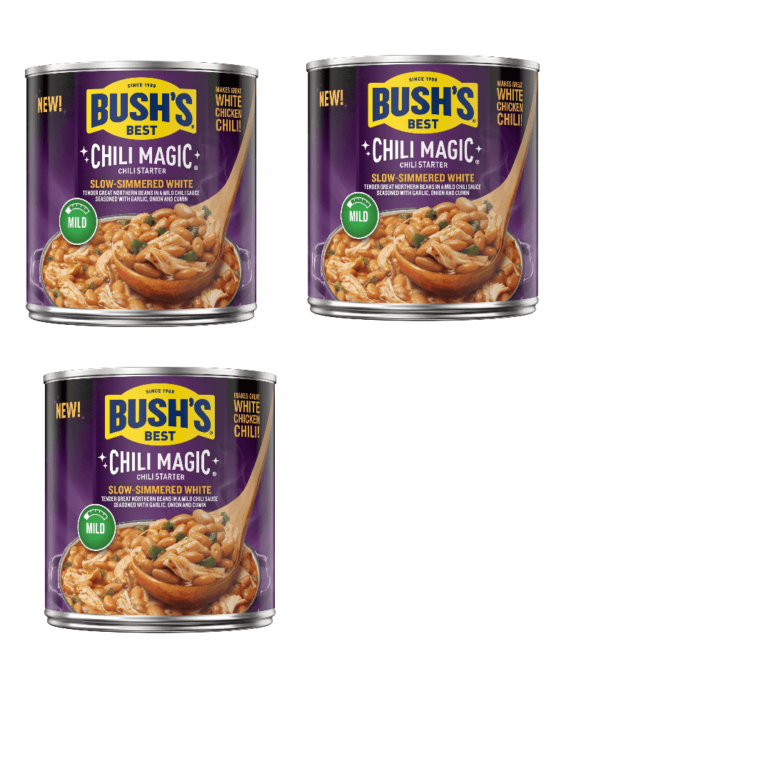 Bush's Best Chili Magic Slow Simmered White, 15.5 oz pack of 3