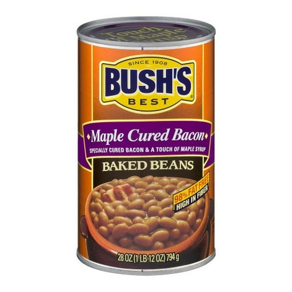Bush's Best Maple Cured Bacon Baked Beans 28 oz (Pack of 60)