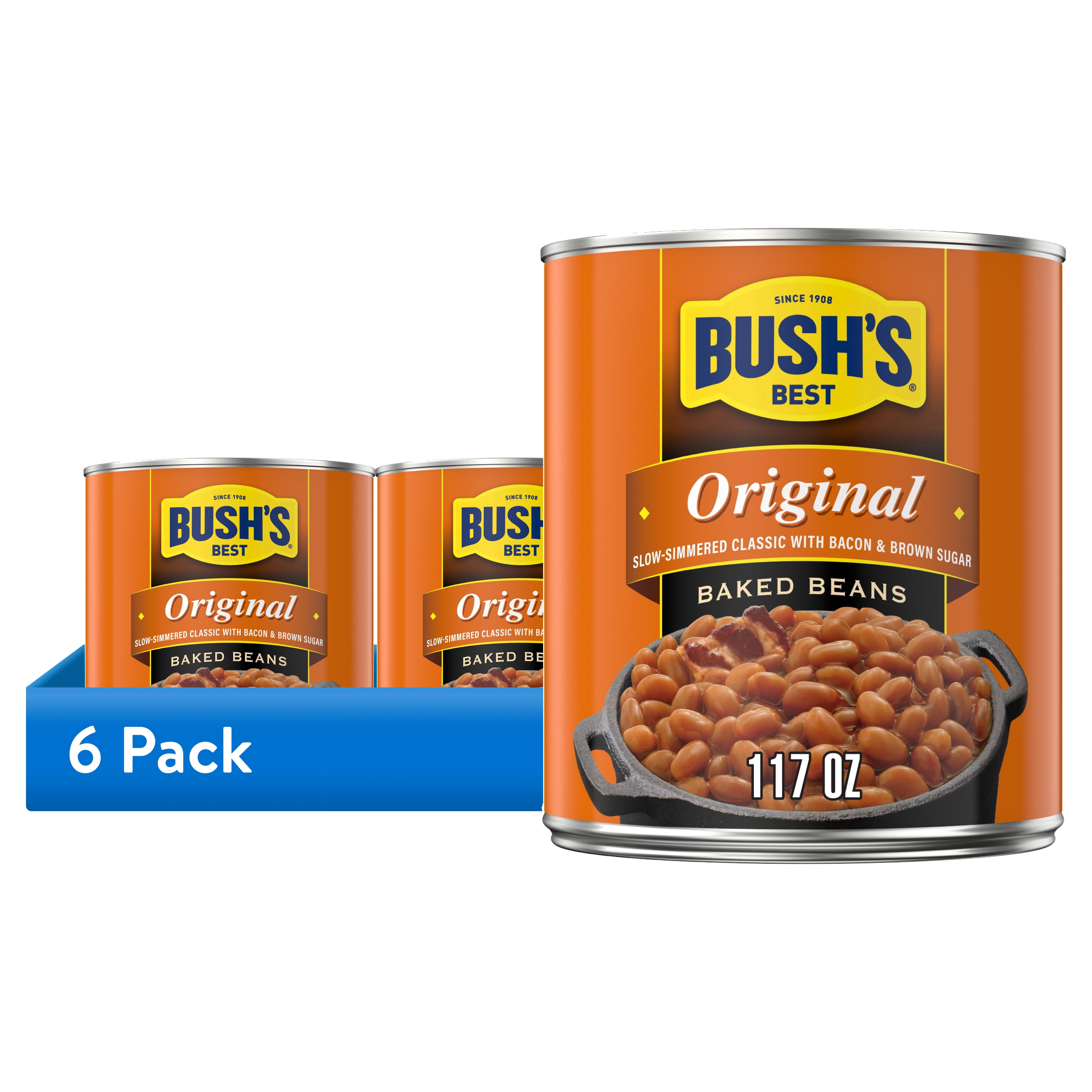 (1 pack) Bush's Original Baked Beans, Canned Beans, 117 oz Can