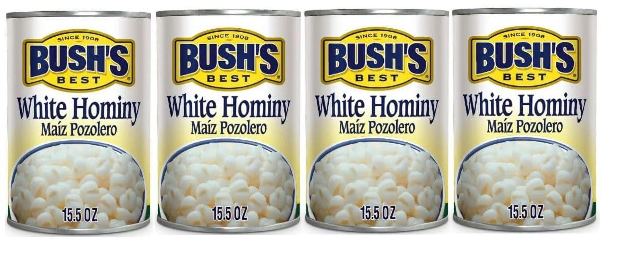 Bush's Best Original Hominy, 15oz Can, Pack of 4