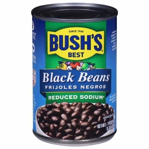 Bush's Best Reduced Sodium Black Beans 15 oz - Pack of 2