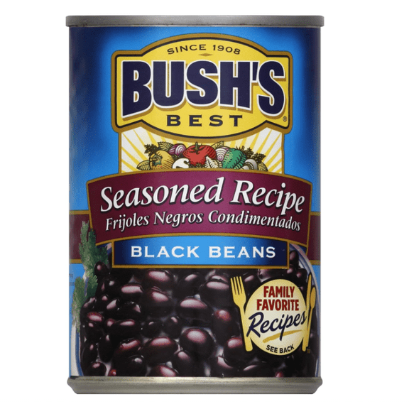 Bush's Best Seasoned Black Beans, 15 Oz (2 Pack)