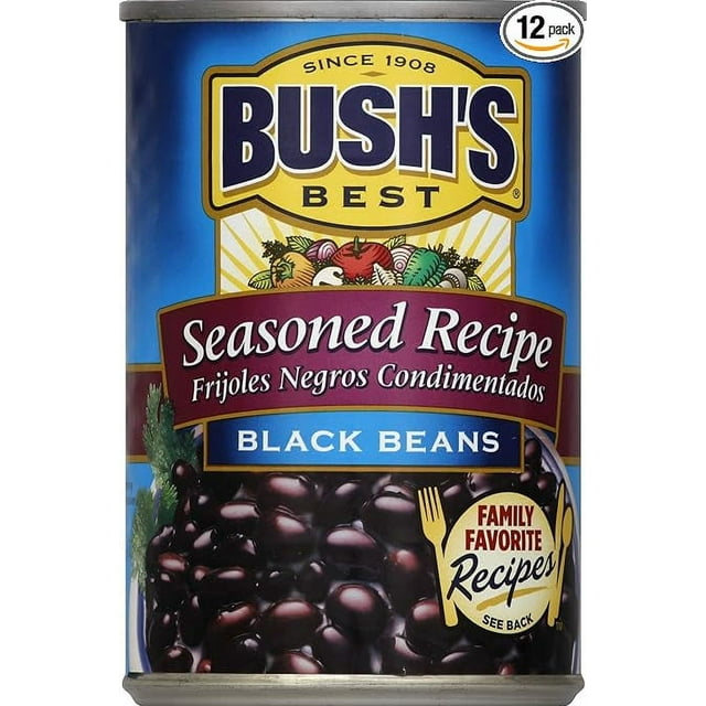 Bush's Best Seasoned Black Beans, 15 Oz