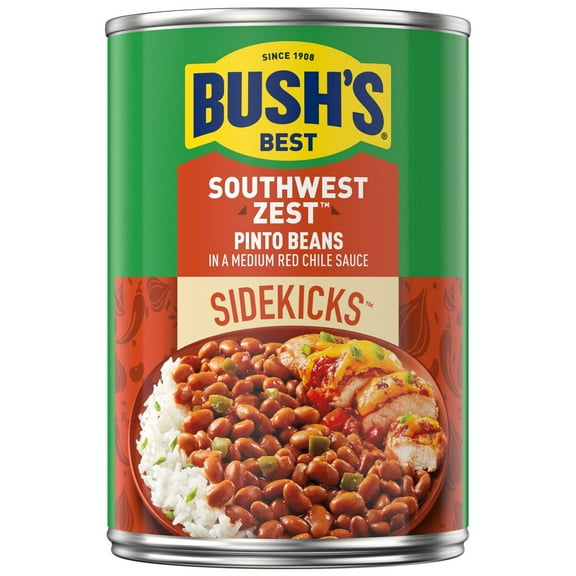 Bush's Best Sidekicks Southwest Zest Pinto Beans - 15 oz Packaging May Vary (Pack of 2)