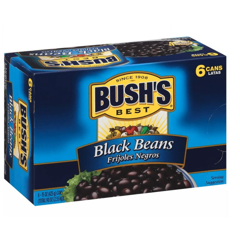 Bush's Black Beans (15 oz., 6 pk.) - Walmart.com