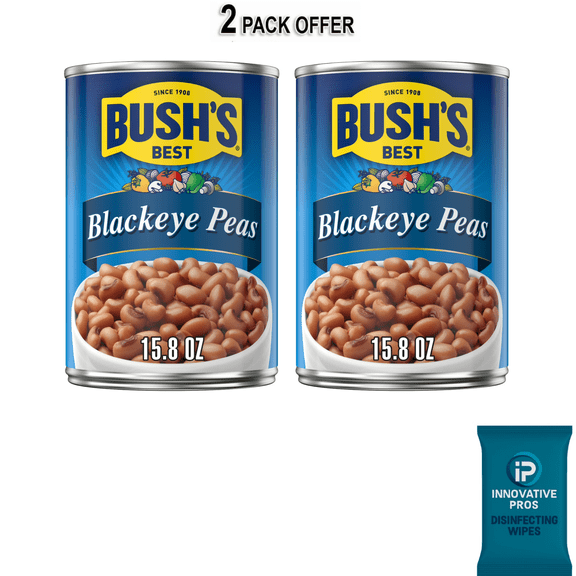 Bush's Blackeye Peas, Canned Black Eyed Peas, 15.8 oz