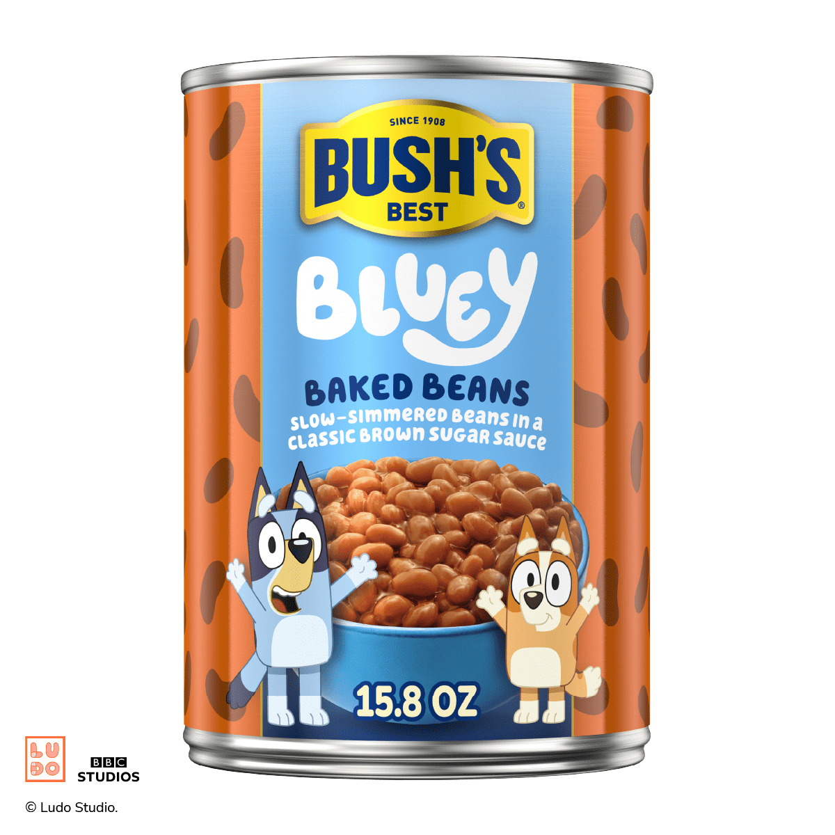 Bush's Bluey Baked Beans, Canned Beans, 15.8 oz Can