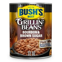 Bush's Bourbon & Brown Sugar Grillin' Beans, Plant-Based Protein, Canned Beans, 22 oz