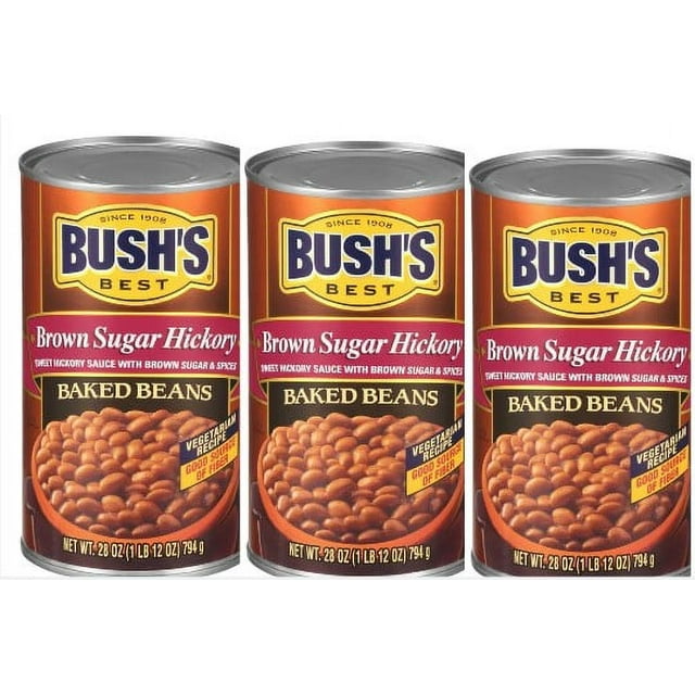 Bush's Brown Sugar Hickory Baked Beans 28oz pack of 3