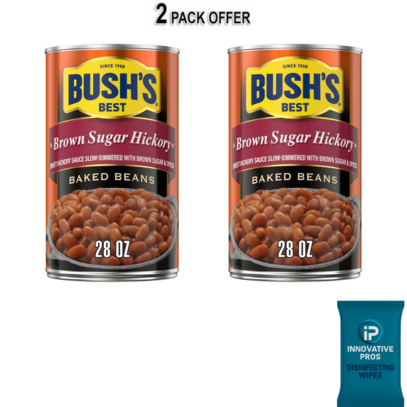 Bush's Brown Sugar Hickory Baked Beans, Canned Beans, 28 oz Can