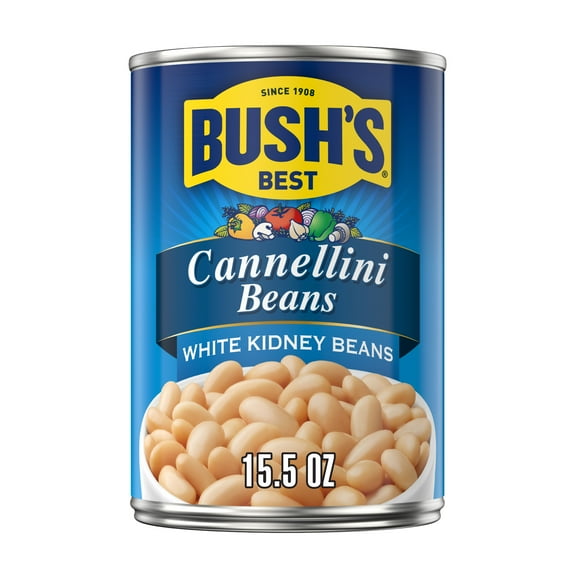 Bush's Cannellini Beans, Canned White Kidney Beans, 15.5 oz Can