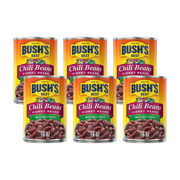 Bush's Mixed Pinto & Kidney Beans in Medium Chili Sauce 15.5oz (Pack of 4)